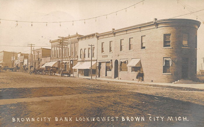 Brown City - Old Post Card Photo